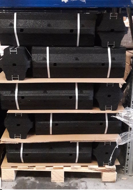 KIT (PAIR) 600mm Rubber Foot with fixing
